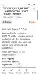 Request for return