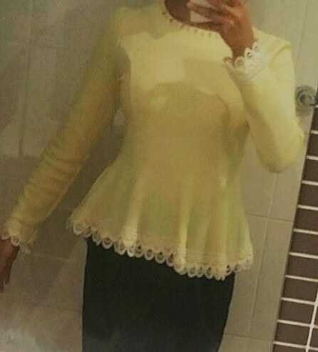 Peplum blouse in yellow^^