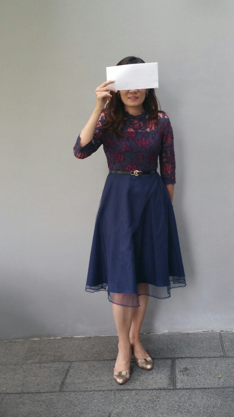  nice blue and purple dress with a flair skirt.. pretty and ...
