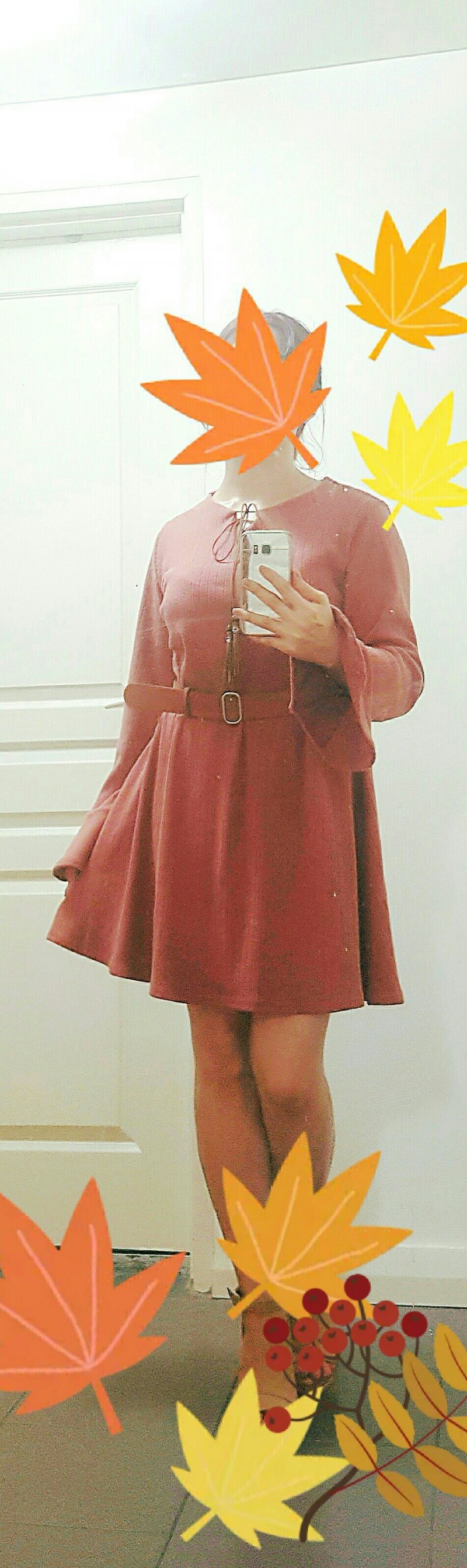 Pink dress and belt