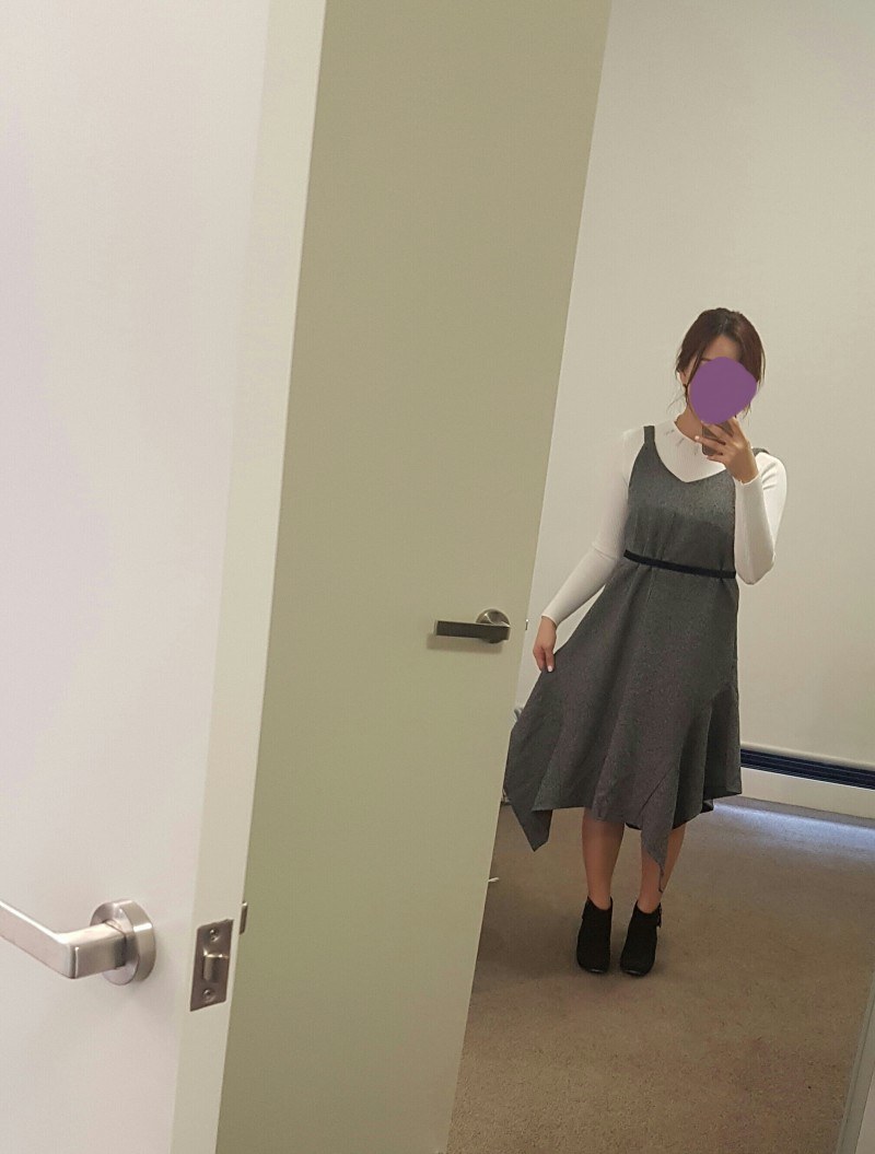 Asymmetrical dress and tee missing belt? 