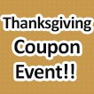 2019 Thanksgiving Coupon Event!
