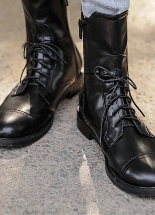 Contemporary Black Walker Boots