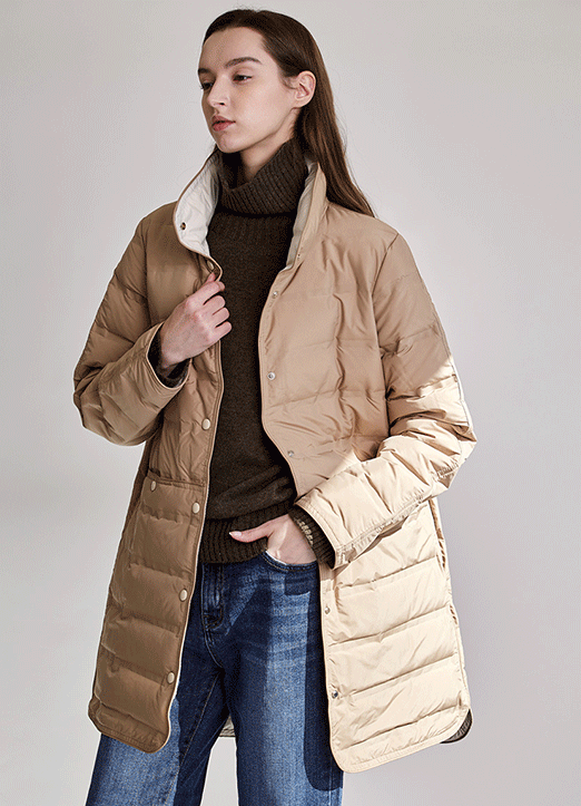 [The Onme] Luxury Down Padded Half Coat