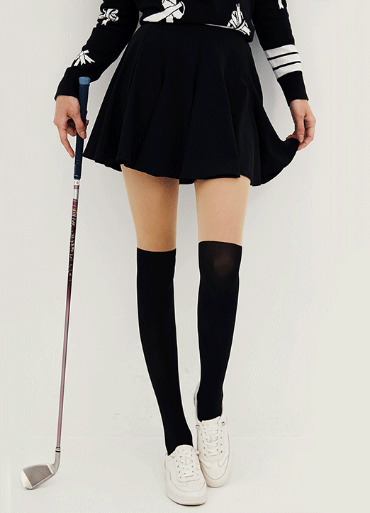 [QoG] Elastic Waist Full Mini Skirt w/ Inner Shorts