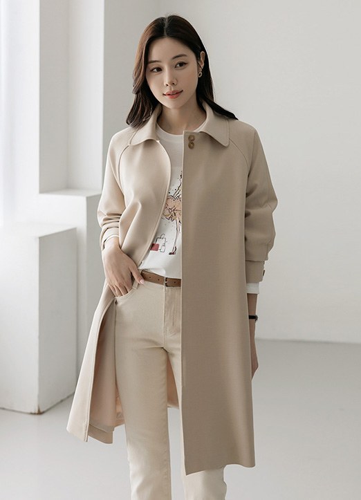 Simple A-Line Trench Coat