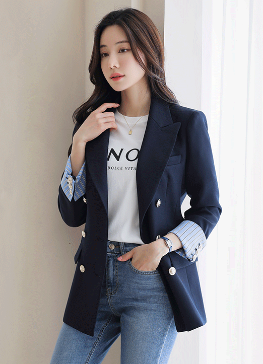 [Special Price] Double Breasted Slim Tailored Jacket