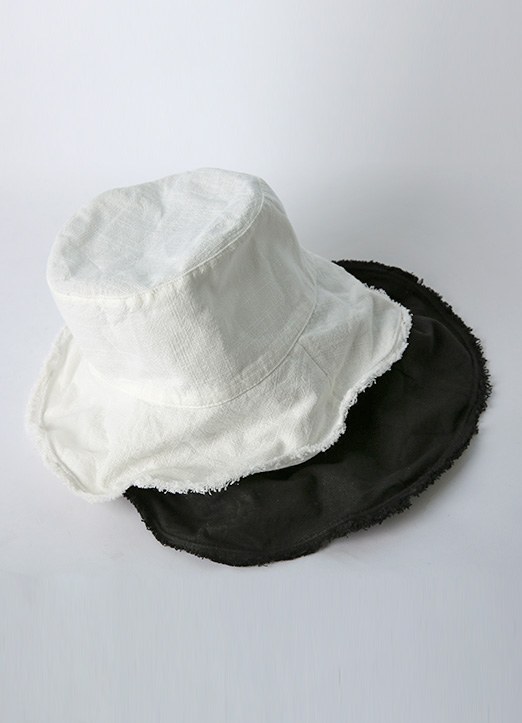 Fringe Trim Wire Brim Bucket Hat