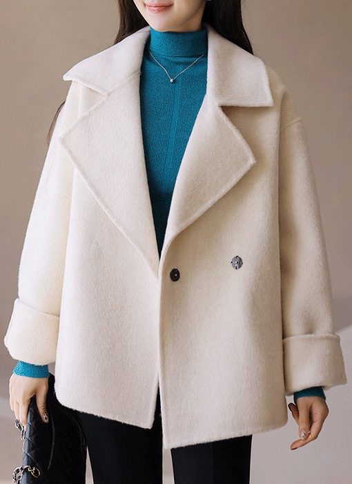 Soft Structure Wool Short Coat