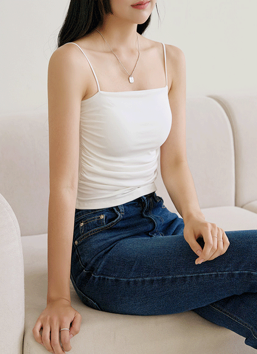 [The Onme] (6 Colors) Soft Ease Ruched Cami