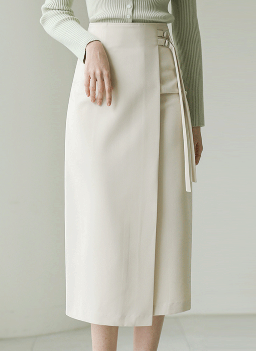 Double Side Strap Wrap Skirt
