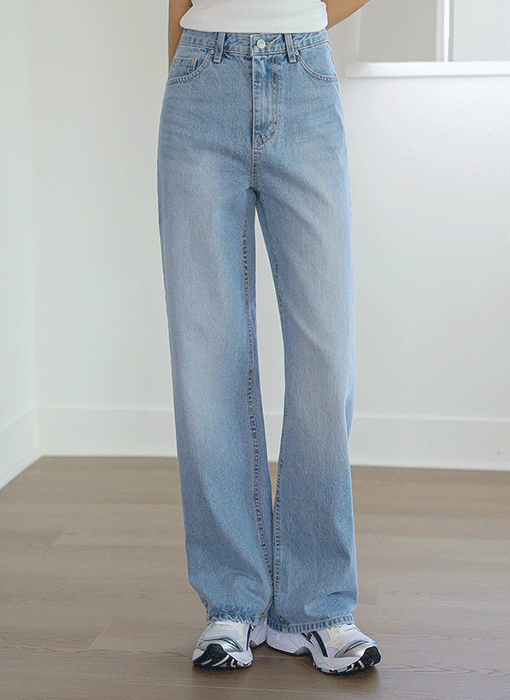 [The Onme] Bright Sky High-Waist Wide Jeans