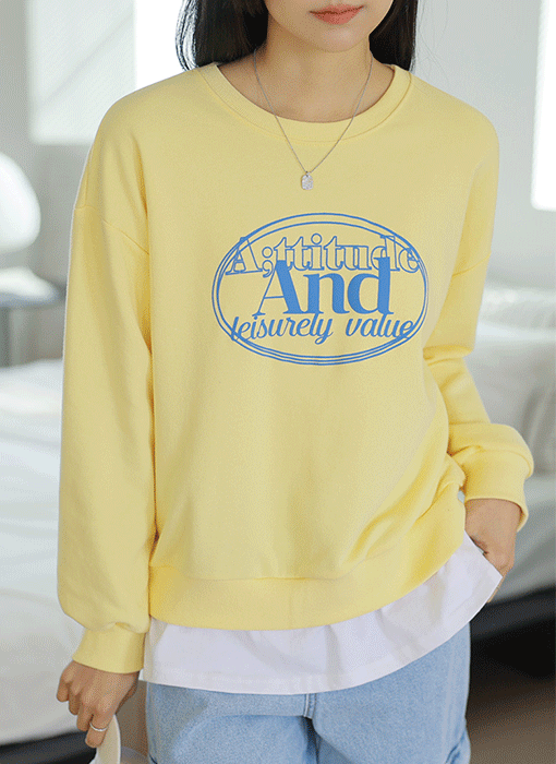 [The Onme] Street Ready Layered Edge Sweatshirt