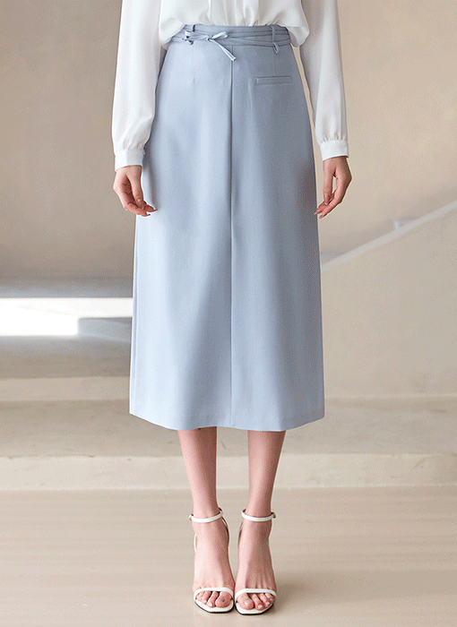 Sash Accent H-Line Skirt
