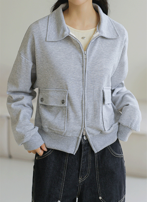 [The Onme] (4 Colors) Snap Pocket Zip Jacket