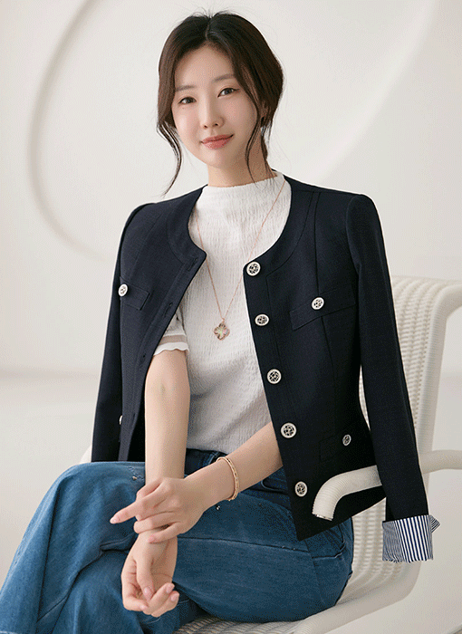 [LouisAngel] Refined Ease Tweed Jacket