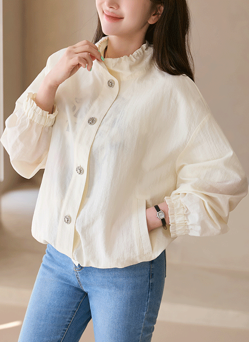 Silver Button Nylon String Jacket