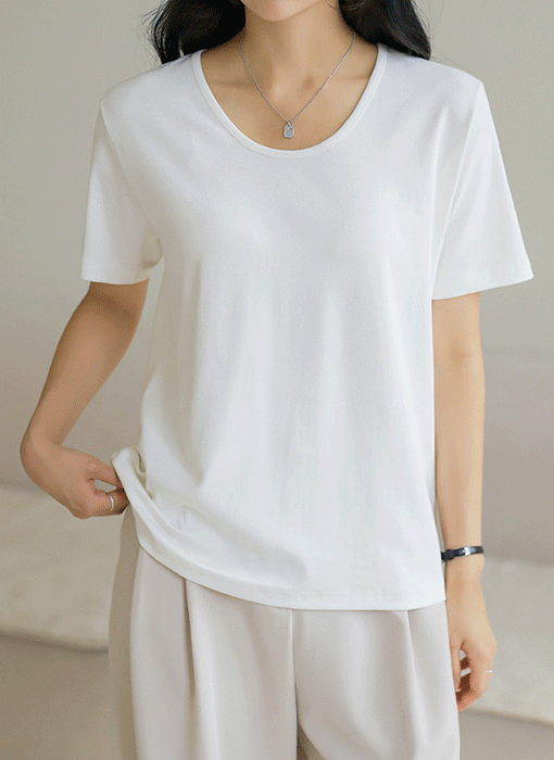 [The Onme] (6 Colors) Soft Touch Modal-Blend Tee