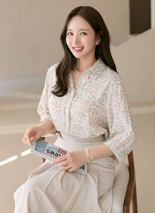 Bunny Bloom Silky Blouse