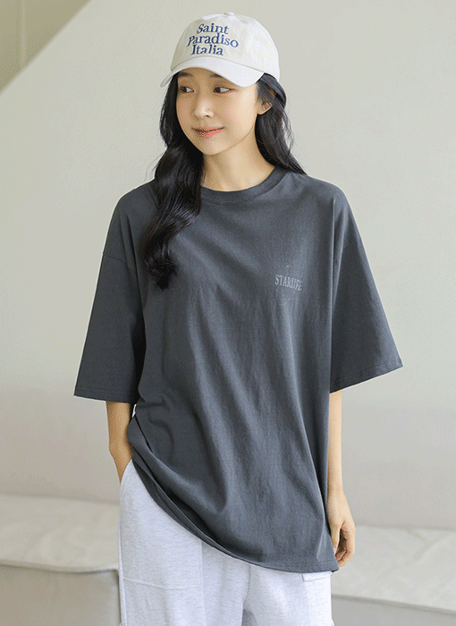 [The Onme] (4 Colors)  Starlife Oversized Pigment Tee