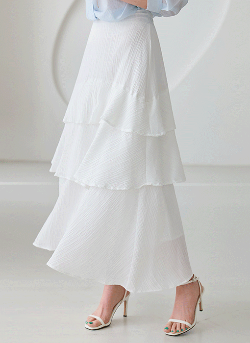 Ruffle Layer Tiered Maxi Skirt
