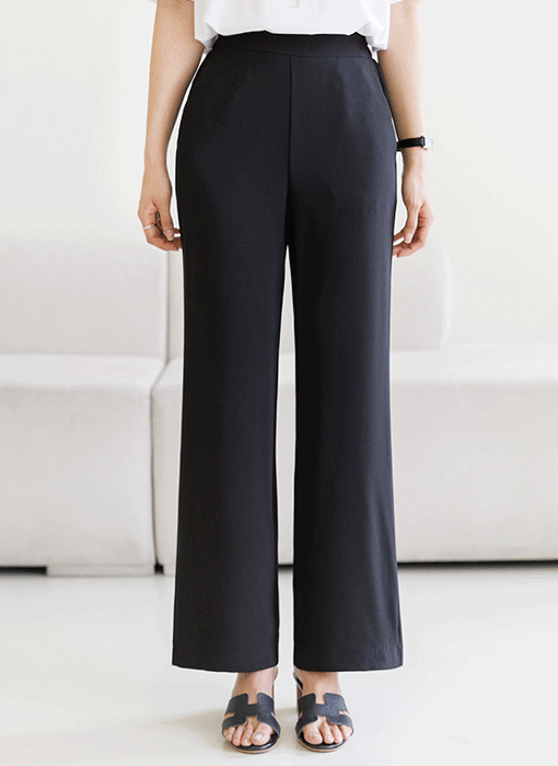 [The Onme] Silky Flow Wide Slacks