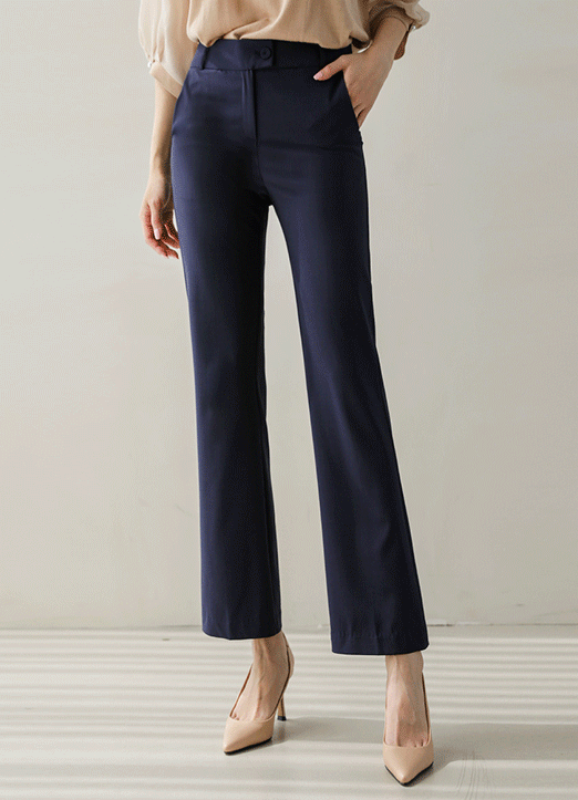 [LouisAngel] Cool Semi Boot-cut Slacks