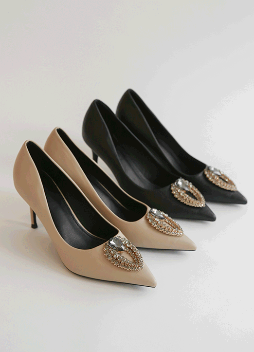 Jewel Buckle Stiletto Heels