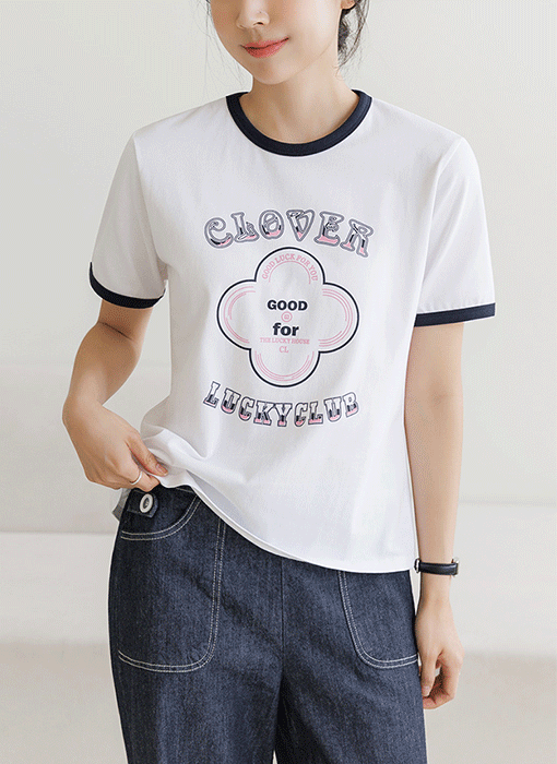 [The Onme] Lucky Club Graphic Ring Tee