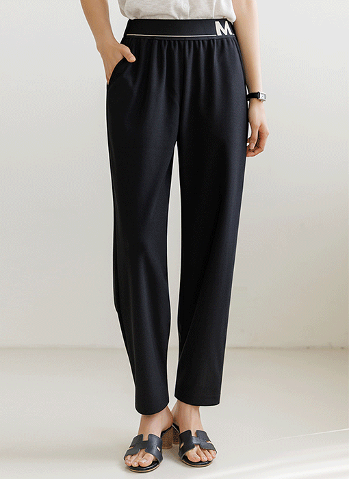 [The Onme] Letter Band Easy Pants