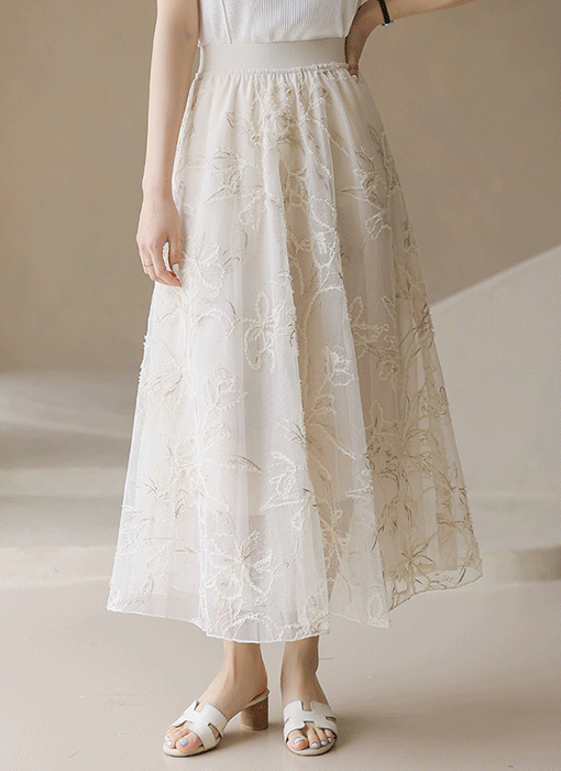 Golden Bloom Tulle Skirt