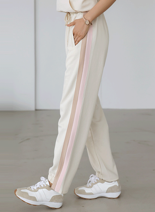 [The Onme] Pastel Side Pop Jogger Pants