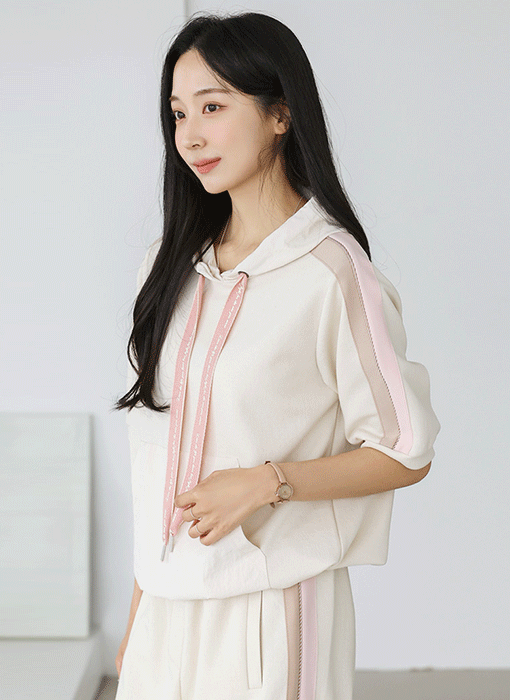 [The Onme] Pastel Side Pop Hoodie