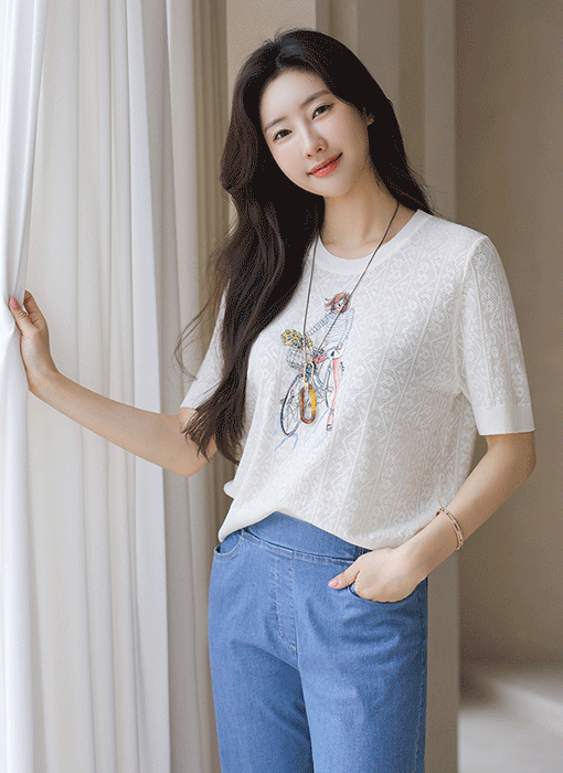 (7 Colors) Breezy Ride Jacquard Knit Top