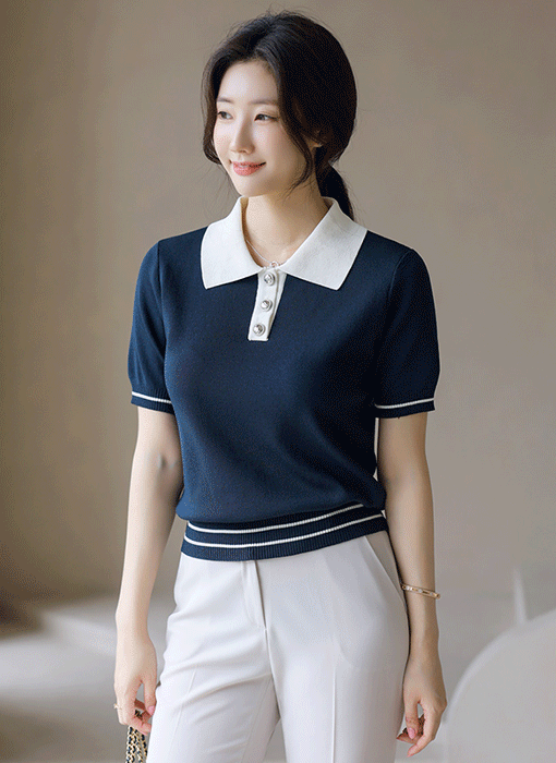 Refined Edge Polo Knit