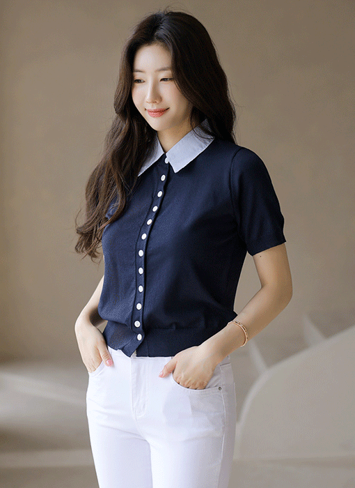 Smart Layer Button-Up Knit Cardigan