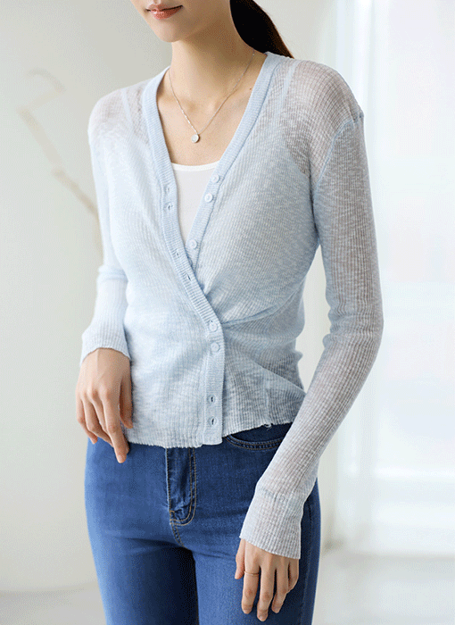 Airy Touch Slub Knit Cardigan