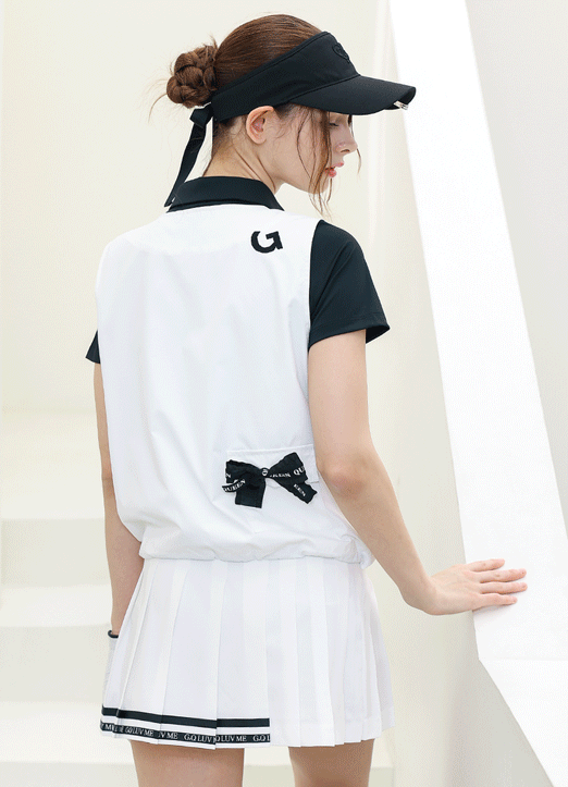 [QoG] Back Pocket Nylon Zip-Up Vest w/ Detachable Brooch
