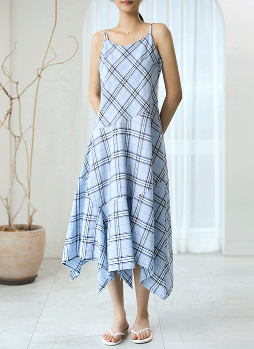 Soft Swing Plaid Ruffle Dress
