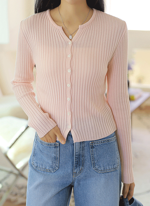 [The Onme] (6 Colors) Contour Slim-Fit Knit Cardigan
