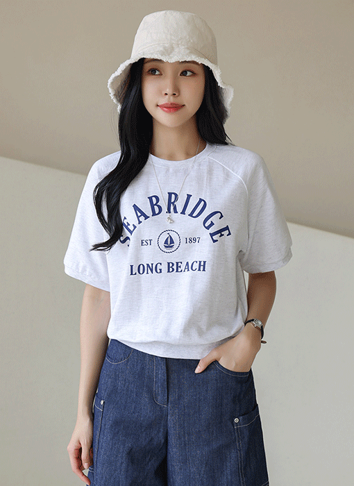 [The Onme] Classic Lettering Cotton Sweatshirt