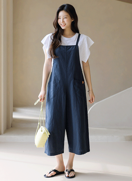 (4 Colors) Casual Chic Linen-Blend Jumpsuit