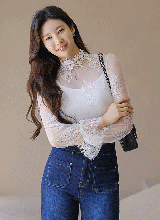 Romantic Lace Sheer Top
