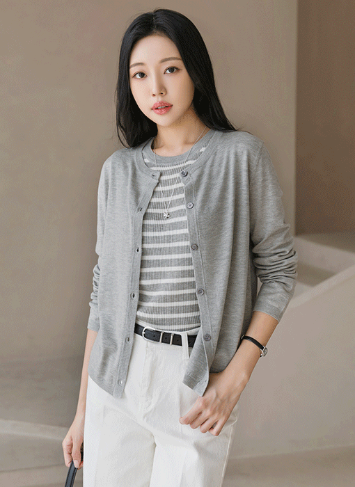 [The Onme] Basic Button-Up Knit Cardigan