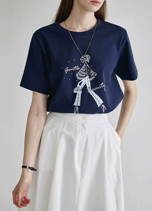 [LouisAngel] Stylish Girl Lettering T-Shirt