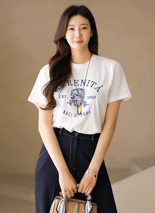 Serenità Lettering Emblem Graphic Tee