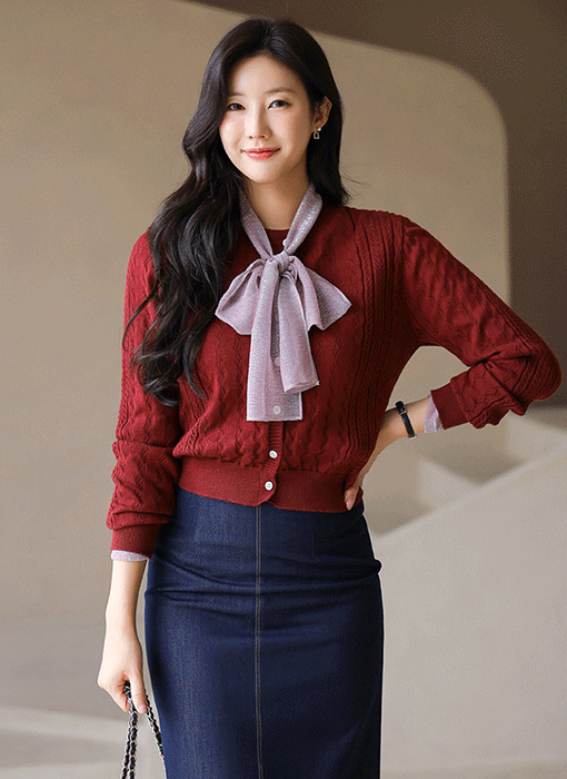 Everyday Open-Knit Cable Cardigan