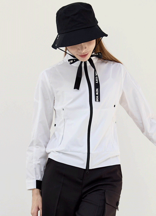 [QoG] Stand Collar Full Zip-Up Wind Jacket