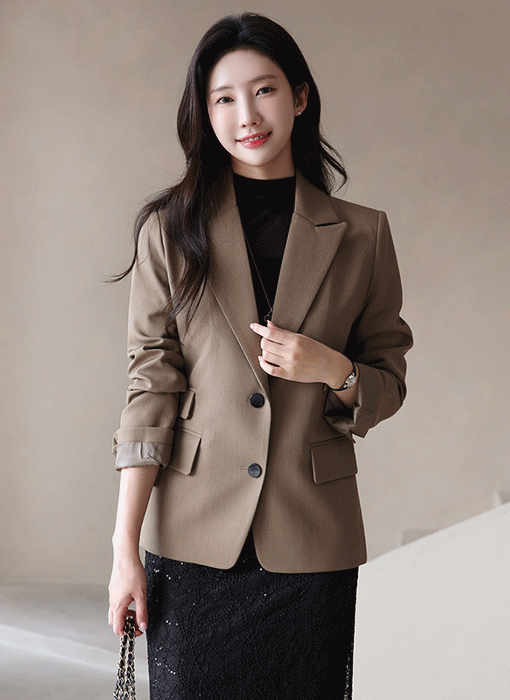 Asymmetrical Button Back Jacket