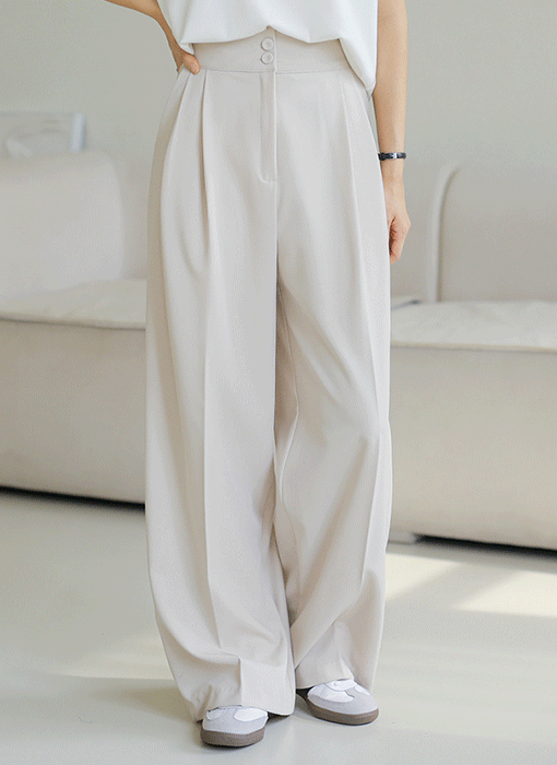 [The Onme] Sculpting High-Rise Wide Slacks